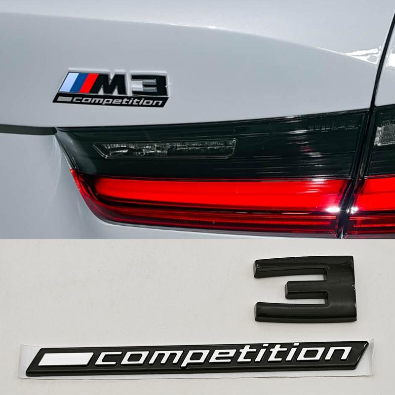 3D ABS Car Sticker M Series Competition Numbers Rear Trunk Emblem Decals For BMW M1 M2 M3 M4 M5 M6 X4M X5M X6M Accessories