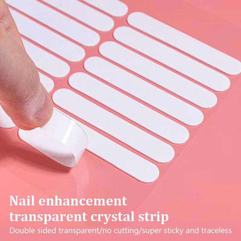 24/26Pcs Double Sided Tape For Nails Display Press On Nails Adhesive Clear Tape For Nail Packaging Salon Supplies Showcase