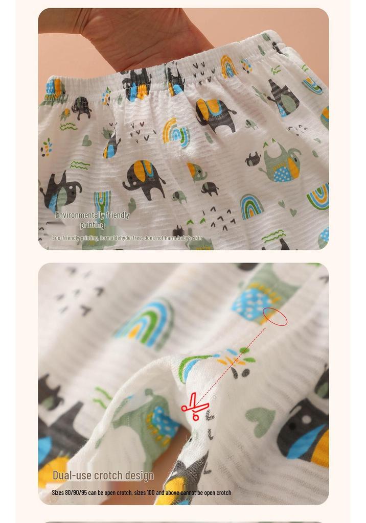 Sommer-Baumwoll-Pyjamashorts für Kinder im Alter von 1-7 Jahren: Leichte Freizeithose für Strand und Sport