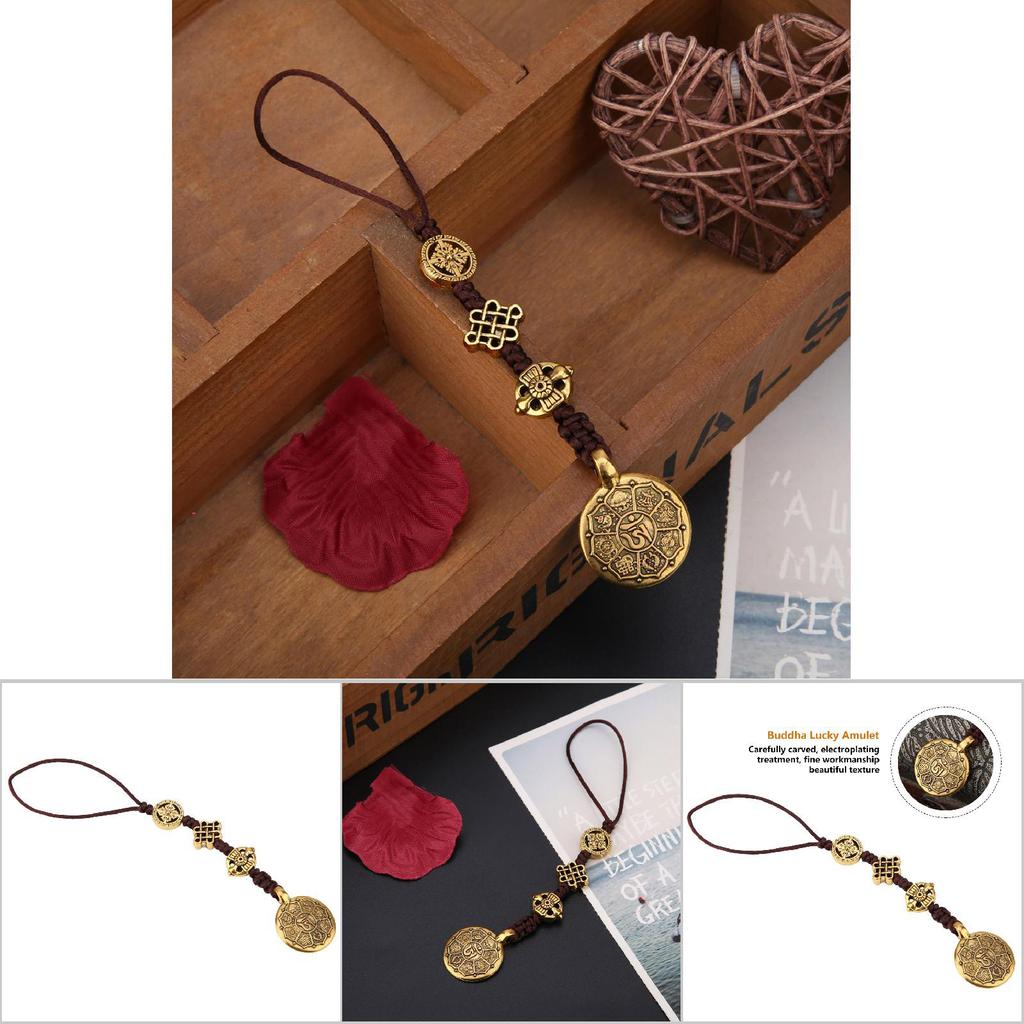 Natural Hand Carved Chinese Taiji Bagua Lucky Amulet PendanT necklace(S)