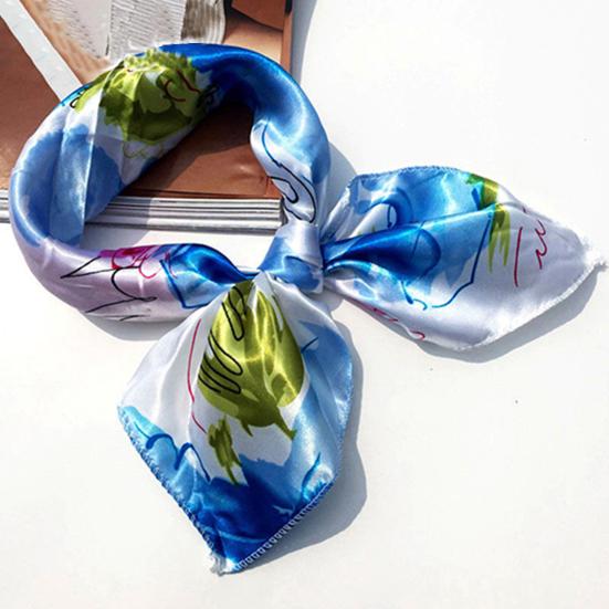 Faux Silk Square Satin Soft Kerchief Stewardess Scarf Bandana Neckerchief