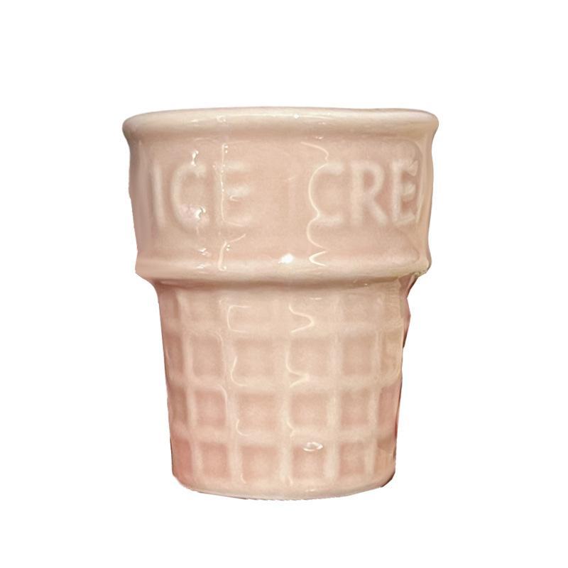 100 ml Eiscreme-förmige Keramik-Kaffee-Reisebecher Milchtee-Wasserbecher Espressotassen Personalisierte Desserttassen Französisches Geschirr