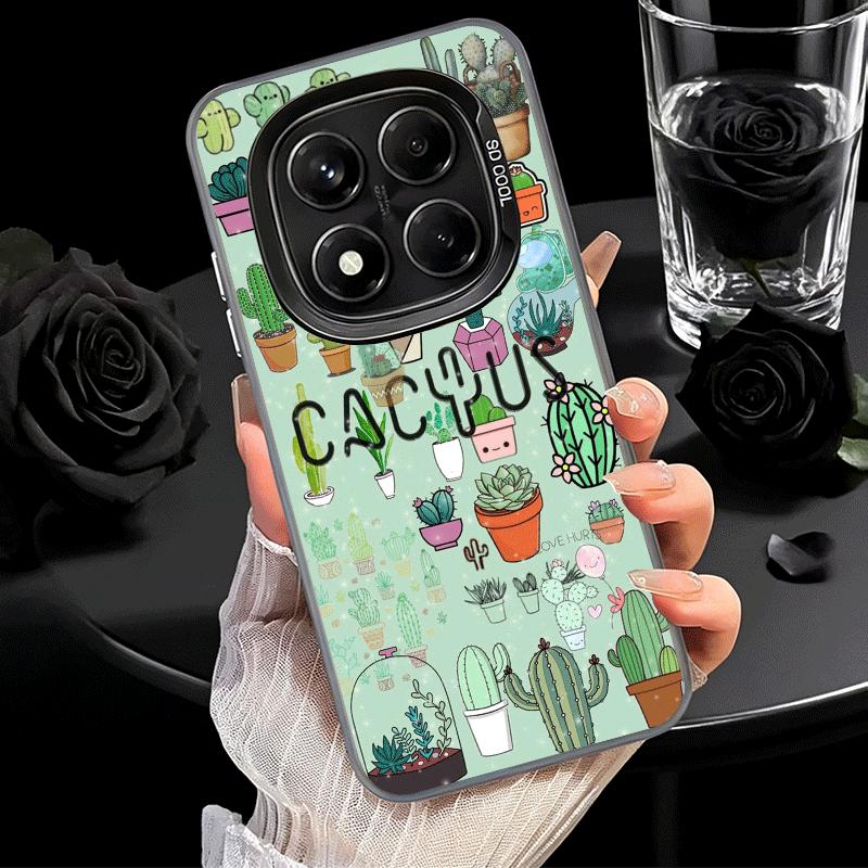 Kaktusmuster Stoßfeste Handyhülle für Xiaomi Redmi Note 15 14 13 12 Pro Plus 11 11S 11T 5G Abdeckung Anti-Fall Fundas