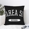 Printing Funny Area 51 Security Las Vegas Pillowcase Cushion Cover Decorative Aliens Warning Throw Pillow Case Cover Home Square
