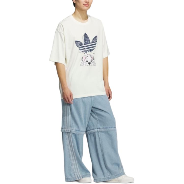 Adidas Originals X Disney Classic Sports Series Round Neck Fashion Soft Versatile Short Sleeve T-Shirt Men Tops KG6683