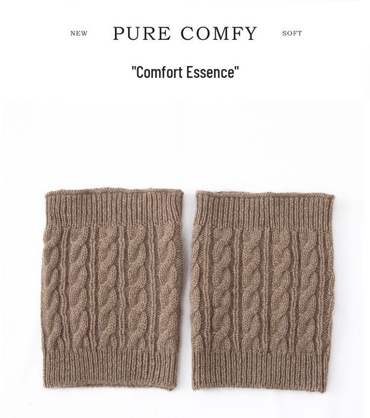 100% Pure Cashmere Knit Leg Warmers - Warm Wool Calf Protectors for Autumn & Winter