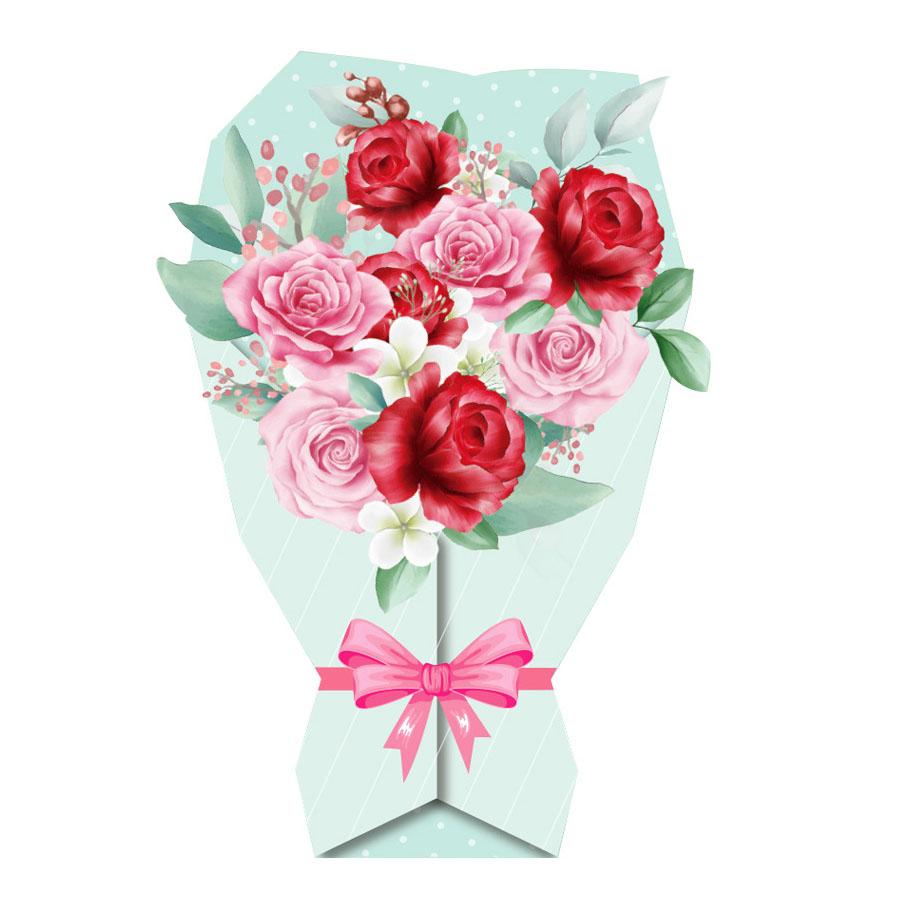 3D Flower Bouquet Greeting Cards, Mother's Day Teacher Appreciation Thank You Cards, Holiday Presents