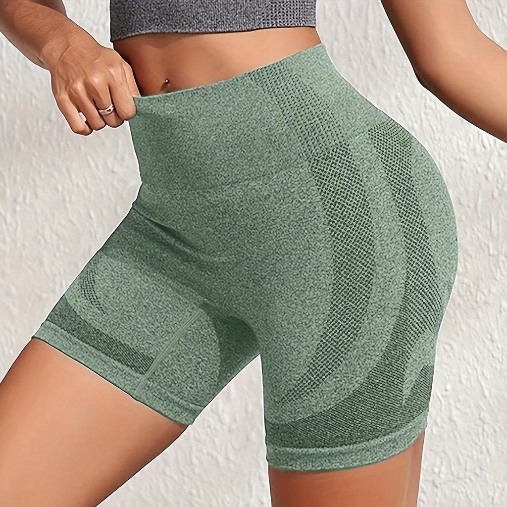 Seamless Gradient High-Waist Butt-Lifting Yoga Shorts for Women - Quick-Dry Fitness & Outdoor Sports