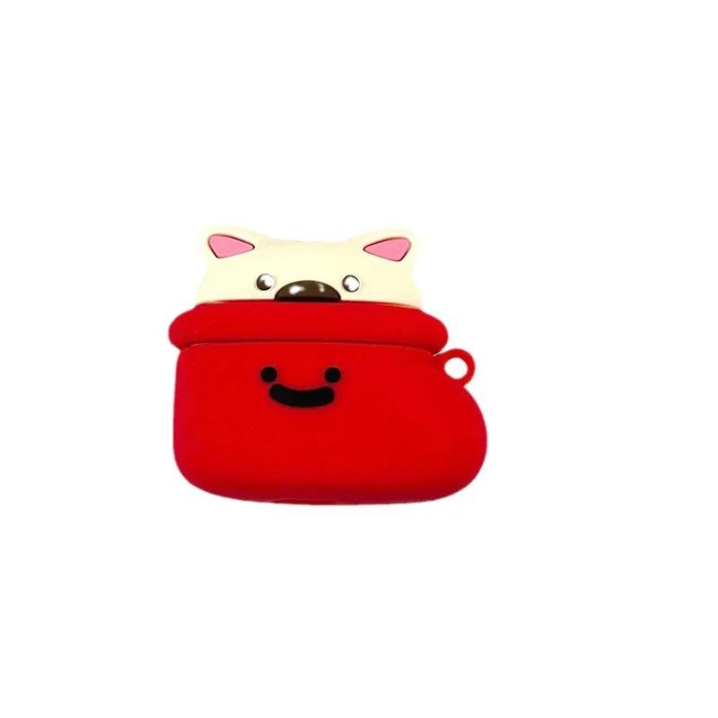 For Airpods Case,Red Sock Dog Case For Airpods Pro Case,Soft Silicone Earphone Cover For Airpods Pro 2 Case For Girls/Women