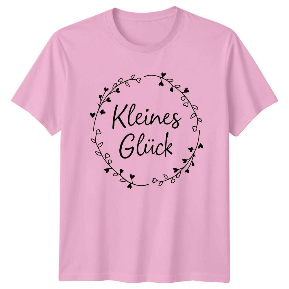 Kleines Glck Unisexs TShirt Happiness GerUnisex Saying Birthday Gift For Her