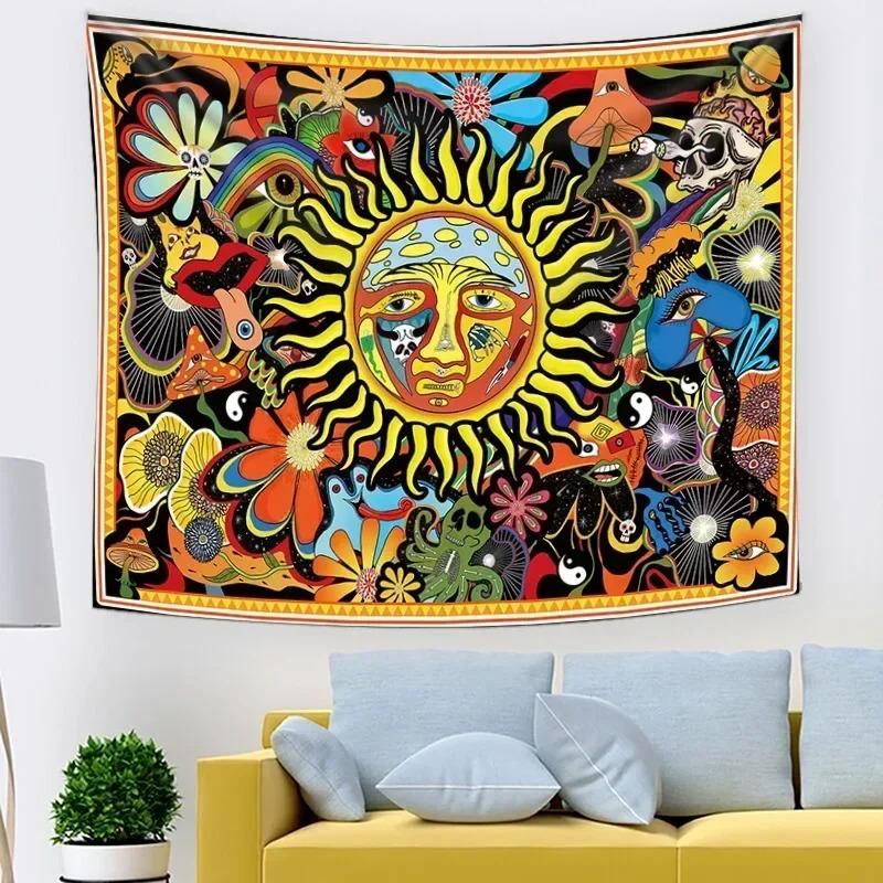 VIKAMA Personalisierte Kunst Wandteppich Geeignet für Sofahintergrund im Wohnzimmer und Wanddekoration im Schlafzimmer
