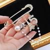 Rhinestone Safety Pins Crystal Brooch with /5 Loops for DIY Blankets Skirts Knitted Fabric Crafts Jewelry Making