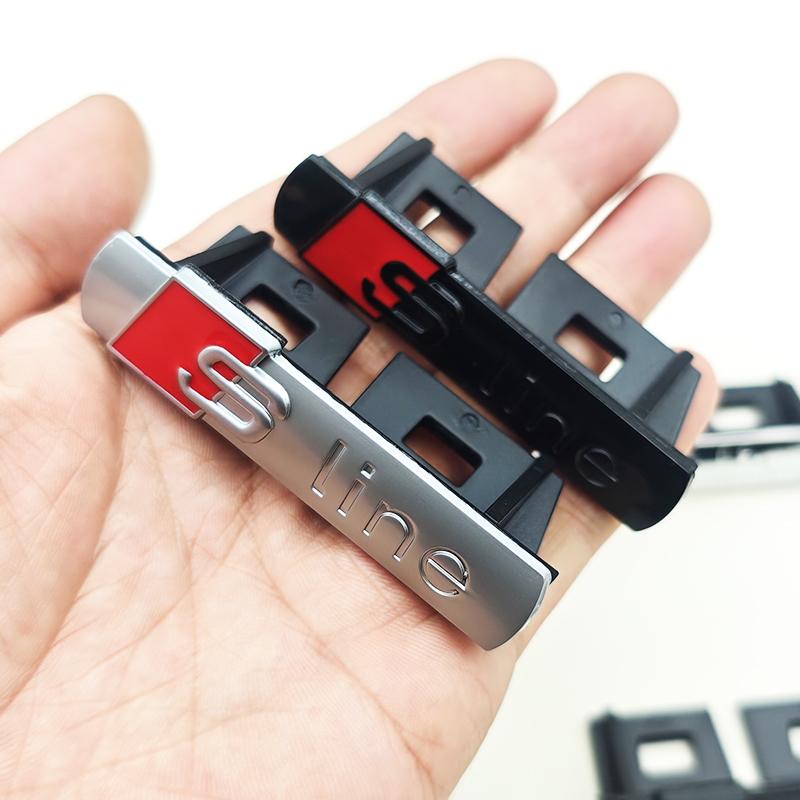 3D Metal Logo  Emblem Car Fender Side Sticker Front Grill Badge For  A3 A4 A5 A6 A7 S3 S4 S5 S6 TT  Accessories