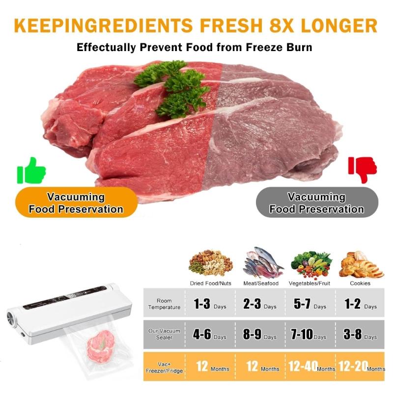 110V Multifunctional Bag Sealer Bag Sealer Bag Sealer Heat Seal Bag Resealer Machine for Plastic Bags Snack Bags Chip