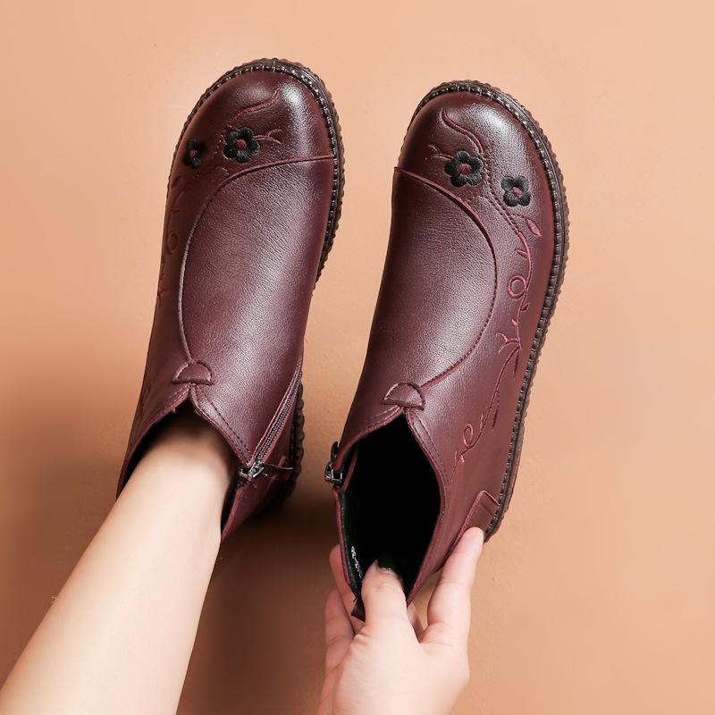 

Зимняя мода натуральная кожа женские ботильоны женские толстые плюшевые теплые зимние сапоги женские повседневные легкие хлопковые сапоги 41