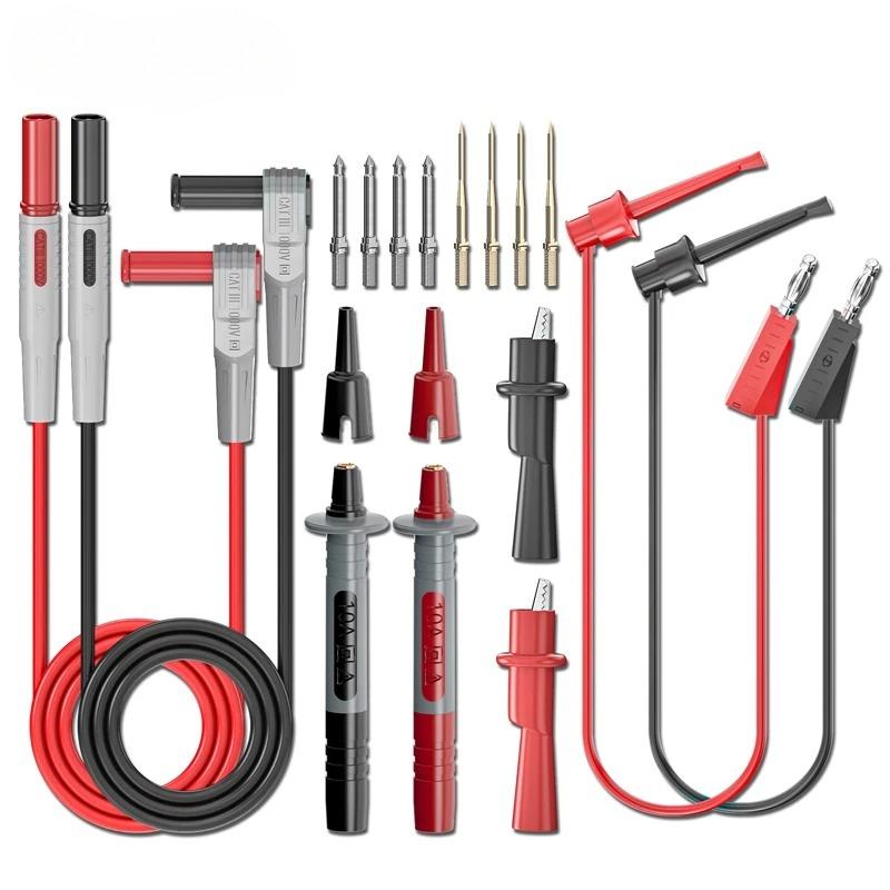 

18pcs P1308B Test Lead Kit, 4mm Banana Plug to Test Hook Cable, Replaceable Multimeter Probe Test Wire Probe Alligator Clip
