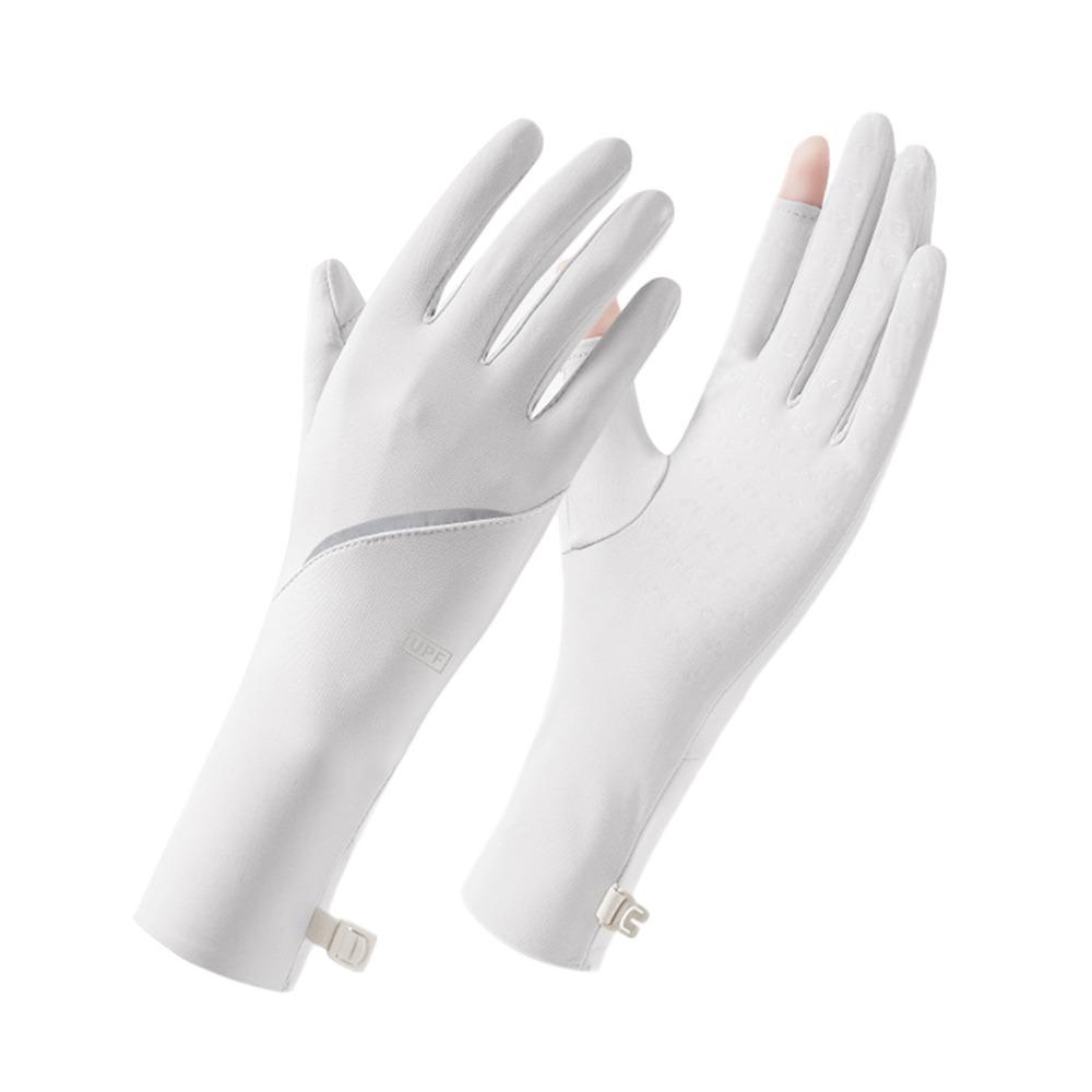 

Breathable Sun Protection Gloves Ice Silk Anti-UV Mittens Outdoors Summer Sunscreen Gloves Running