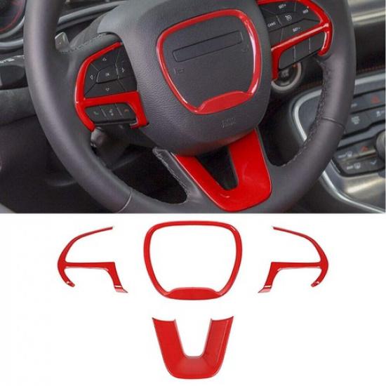 Inner Steering Wheel Decor Cover Trim for Dodge Charger Challenger Durango 2015+