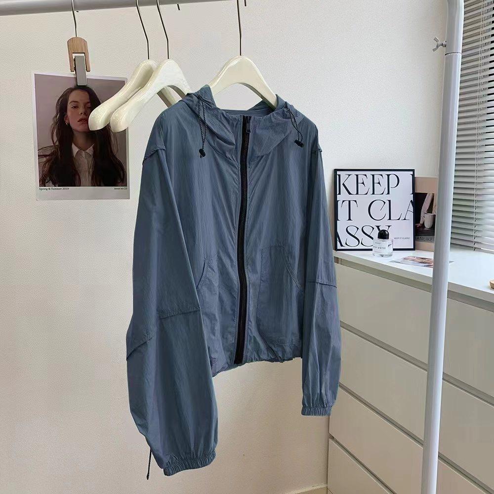 Sportieve sneldrogende zonwerende kleding voor dames 1011 zomer nieuw UV-bescherming casual dunne outdoor nylon effen kleur zonwerende kleding