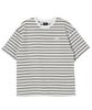 URBANAGE Striped Oversized Short Sleeve_White