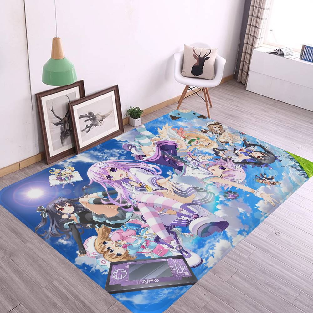 Anime Hyperdimension Neptunia Floor Mat Rectangle Anti-slip Home Soft Badmat Front Door Indoor Outdoor Mat Welcome Doormat