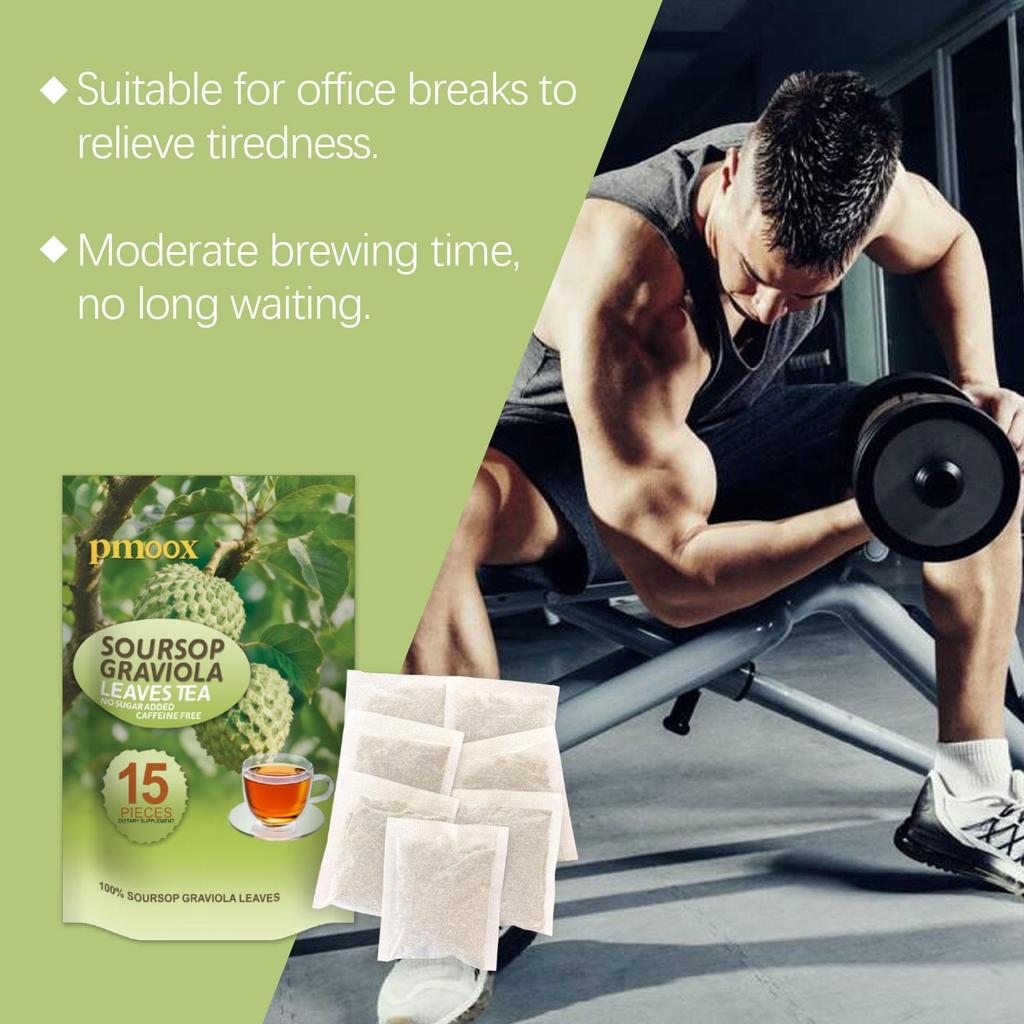 Premium Soursop Leaf Tea Bags, Individually Packaged, Natural Daily Body Support & Care