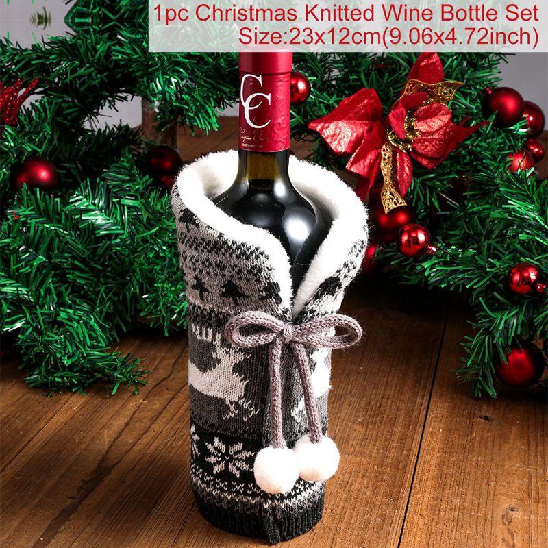 Christmas Wine Bottle Cover Merry Christmas Decorations For Home Christmas Ornament Xmas Table Decor New Year 2026 Navidad Gift