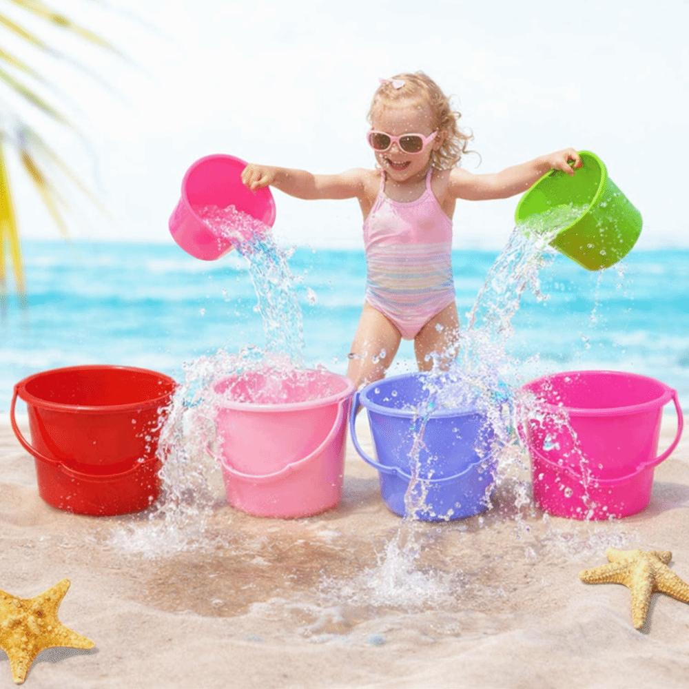 6 Pcs Water-Splashing Festival Toy Water-Splashing Festival Buckets Sand Pails  Outdoor Summer