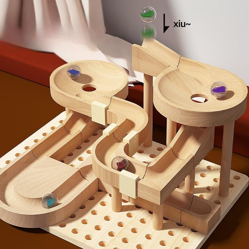 

Детская игрушка-конструктор с шариковым треком для мальчиков, развивающая, сборная, мраморный трек, интеллектуальное развитие, деревянная труба-горка