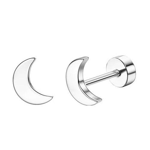 Florideco 1Pair Hypoallergenic Flat Back Stud Earrings for Women Men Surgical Stainless Steel Cartilage Studs Earrings Piercing