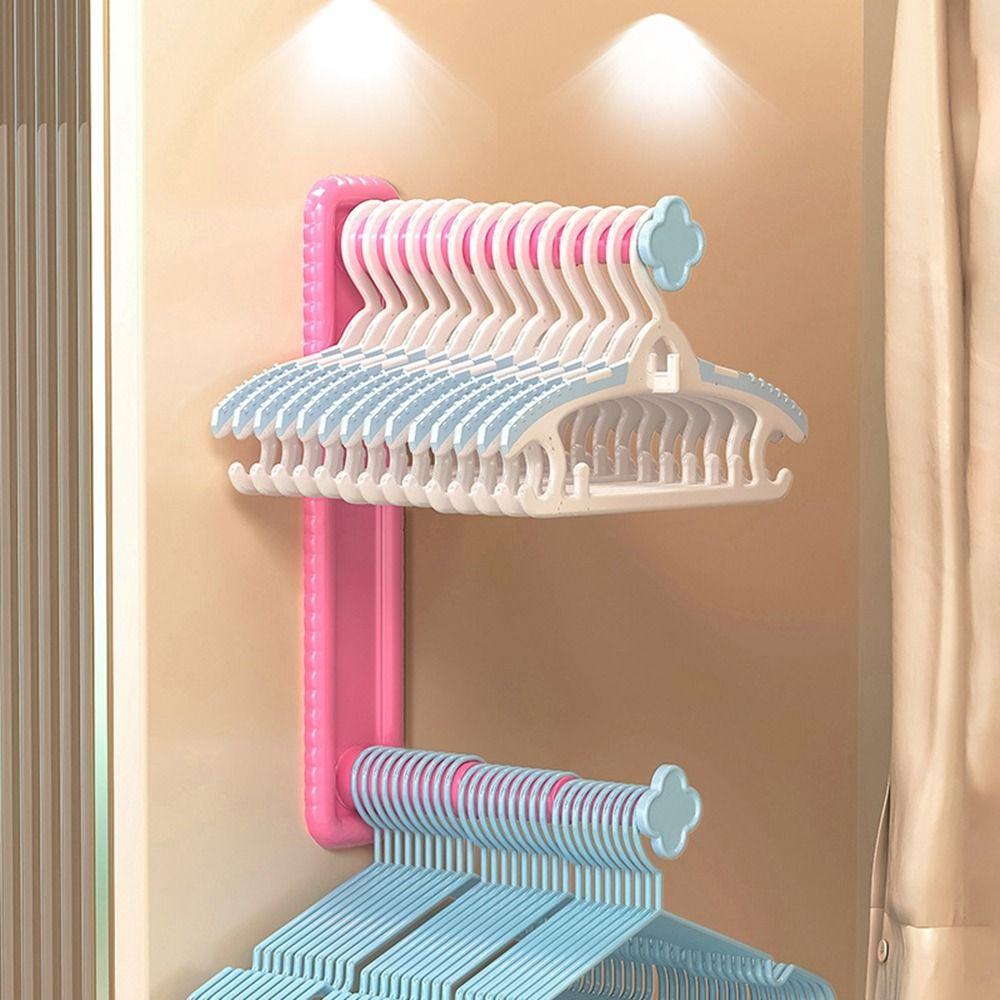 Plastic Clothes Drying Rack Punch-free Balcony Hanger Organizer Balcony Hanging Rack  Wardrobe