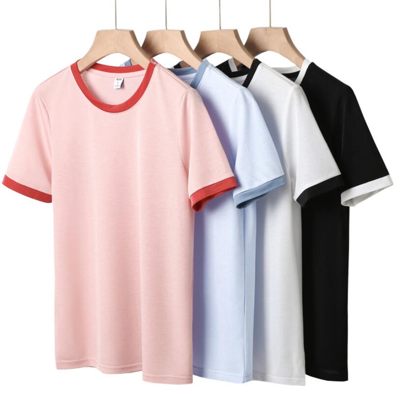 Women Summer T-Shirt Short Sleeve Patchwork Lady Tee Tops