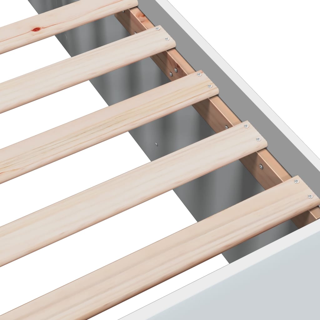 White Bed Frame 140 X 200 Cm Particleboard