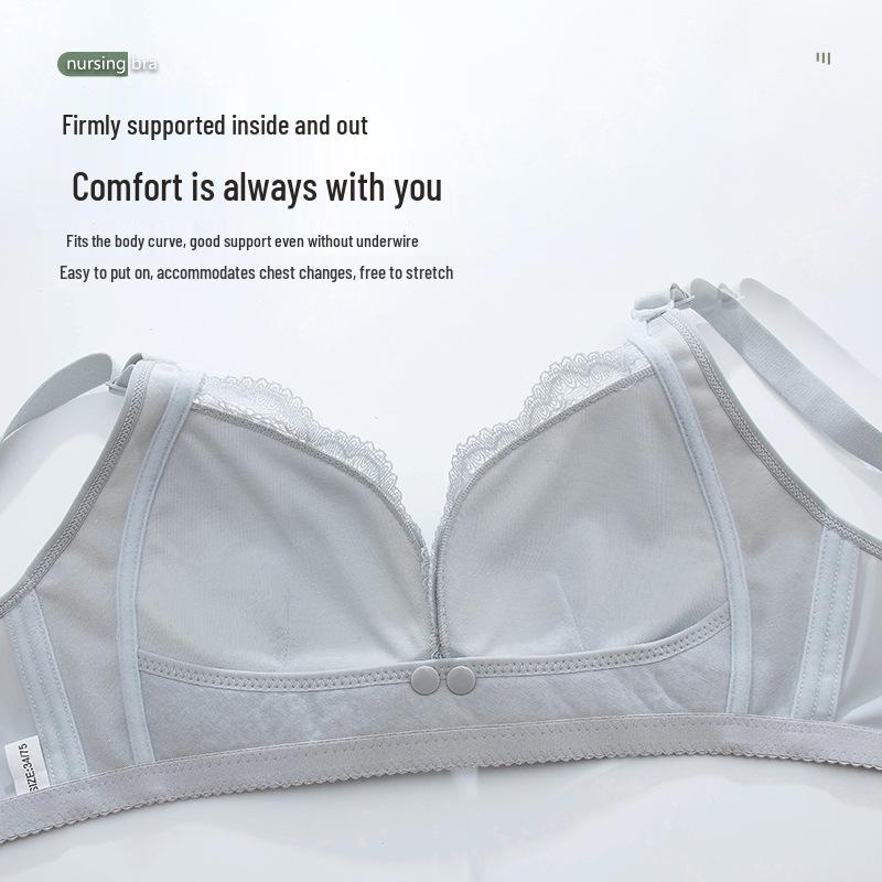 Postpartum Nursing Maternity Sleep Bra: Wearable, Front-Opening, Anti-Sagging, No Padding, Wireless