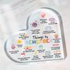 [Inspirational Heart Decor] Inspirational Heart-Shaped Acrylic Desk Decor - 2D Flat, Colorful & Uplifting with Positive Mental Health Messages  