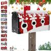 Xmas Mailbox Dust Cover Anti-Scratch Christmas Letter Box Cases Decorative Post Box Cover Wraps for Home Garden Outside Decor