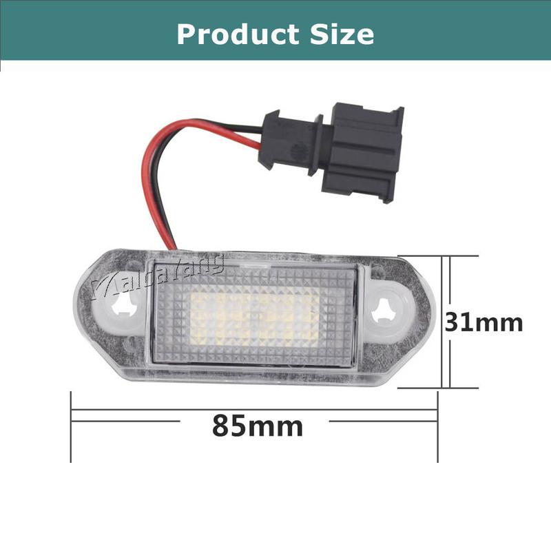 1 Pair LED Car License Number Plate Light Lamp Bulbs Auto Illumination Licence Plate Parts For VW Golf MK3 For Skoda Octavia I