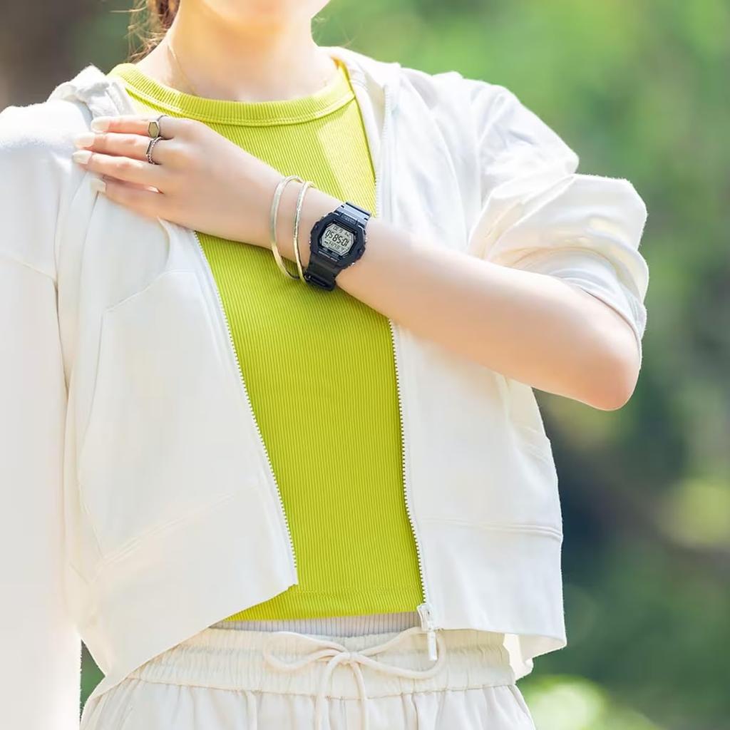 Casio Digitální hodinky s krokoměrem vybaveným funkcí počítání kroků, černé, zámořské, model [Casio] LWS-2200H-1AV pro ženy [Zboží]