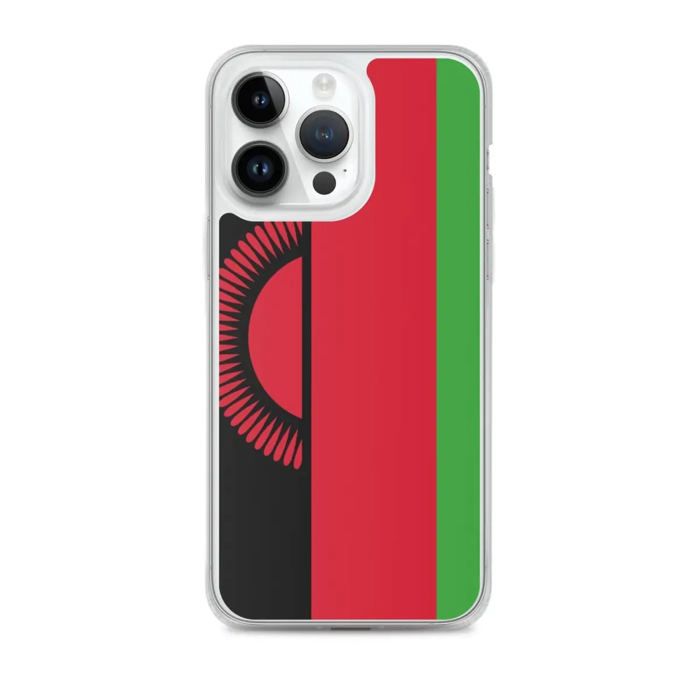 Coque iPhone - Malawi - Drapeau - Souple - Flerfarget - TPU gjennomsiktig