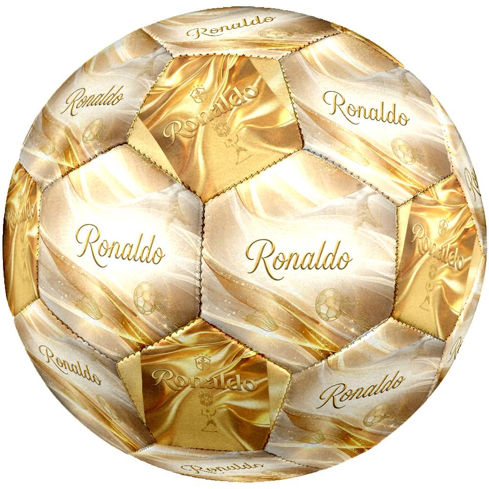 Ronaldo's Golden Ronaldo Legacy Soccer Ball Size 5 Football Machine Sewn Indoor/Outdoor Universal Football Surprise Collection Gift