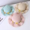 Small Daisy Straw Bag Cap Set Sun Protection Sun Hat Outdoor Fisherman Hat  for 2-10 Years Girls