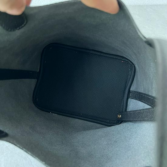 Women's Classic Versatile Cowhide Leather Bucket Bag