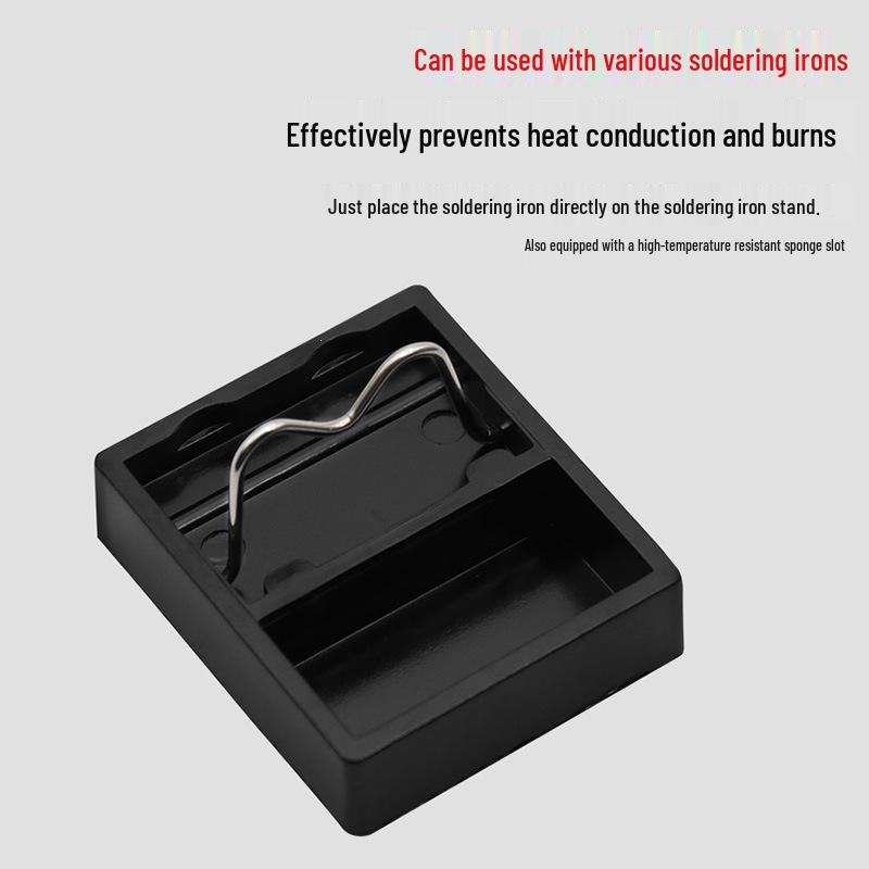 G-Type Mini Bakelite Soldering Iron Stand: Heat-Resistant, Portable Square Holder