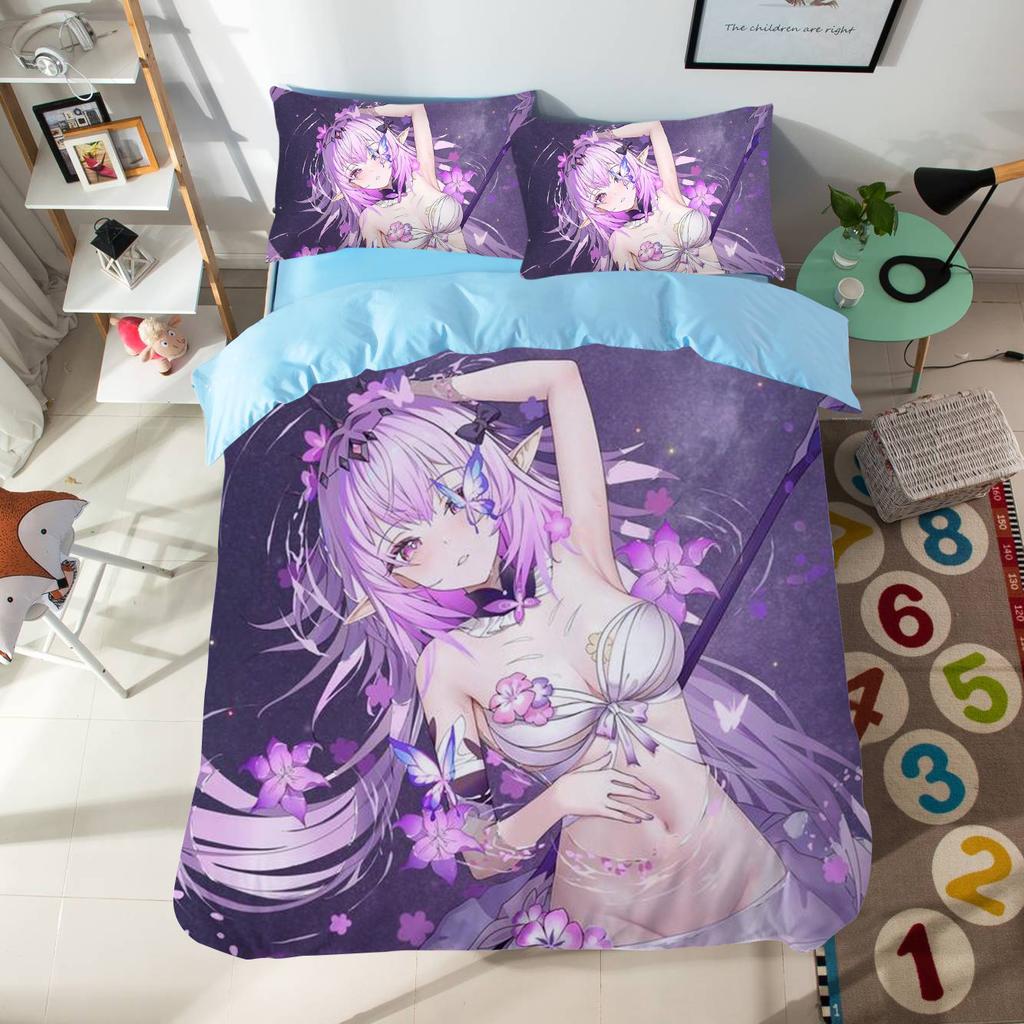 Anime Cartoon Pattern Duvet Cover Set 3pcs Honkai: Star Rail Bedding Set Single/twin Size Dormitory Decor Bedroom Decor for Teen
