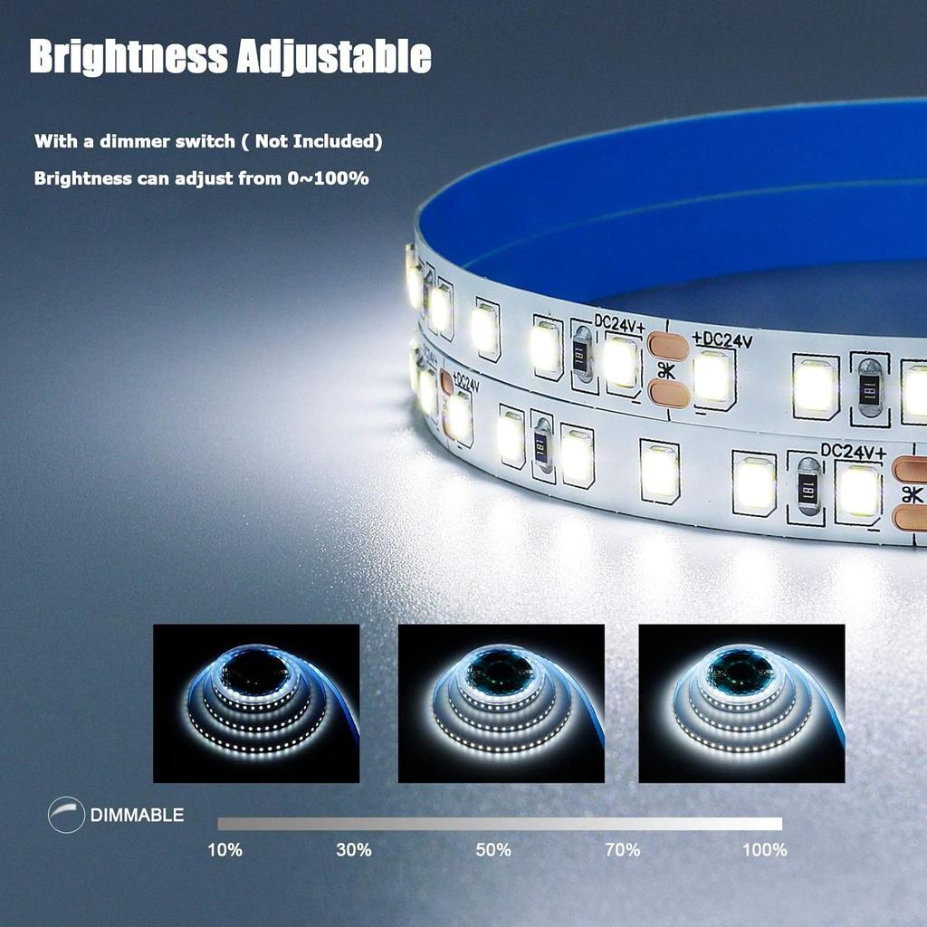 24V LED Streifen SMD 2835 5M 10M LED Stripe Bandlicht 120LED/M Warmweiß Flexibles Streifenband Heimdekorationslicht