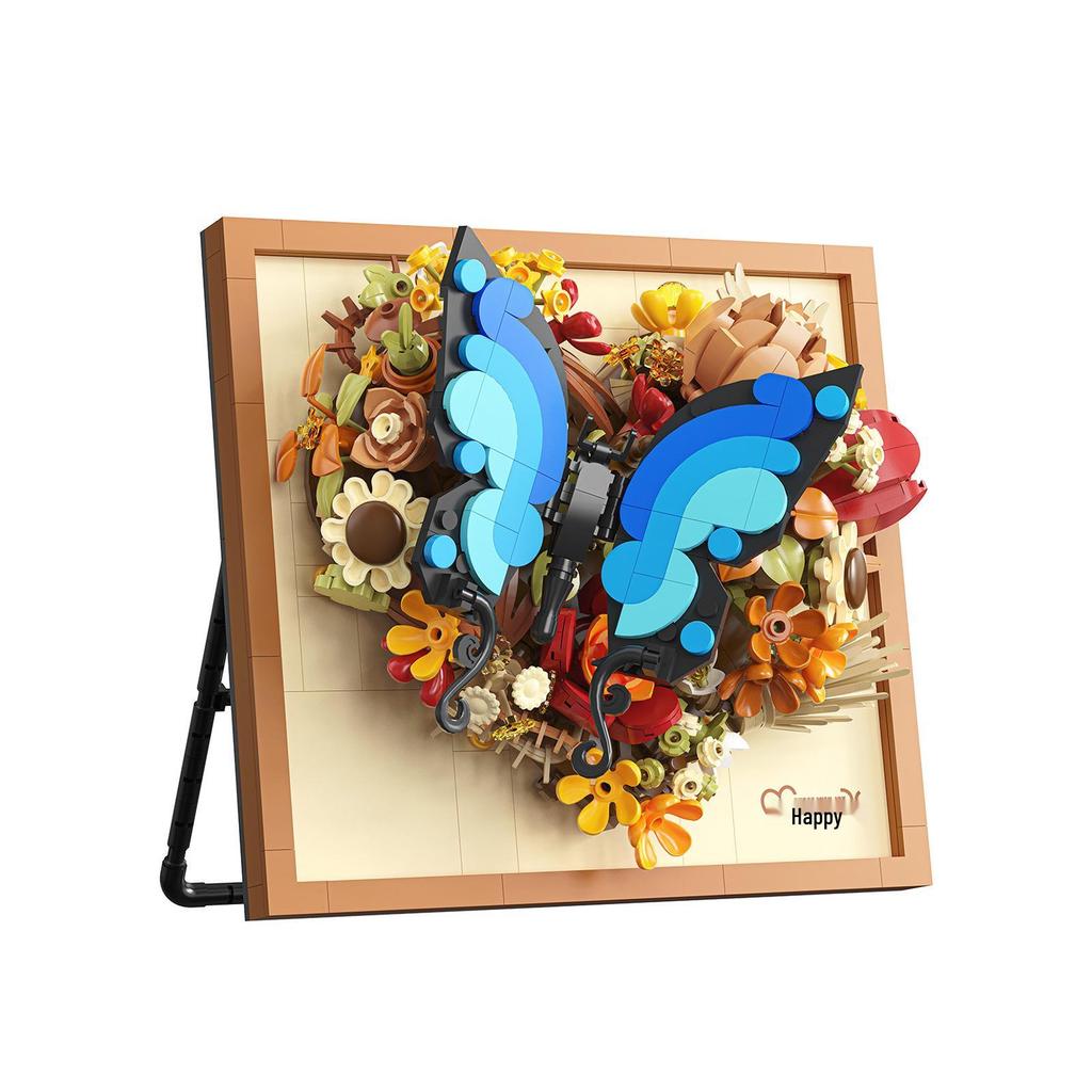 Mini Particle Toy: Flower Painting Exhibition Series Building Blocks (2176-2178)