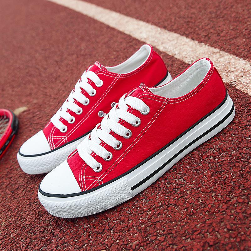 Spring and Autumn New Trendy Canvas Shoes Women's Fashion Student Shoes Lace-Up Small White Shoes Couples Men's Shoes Casual