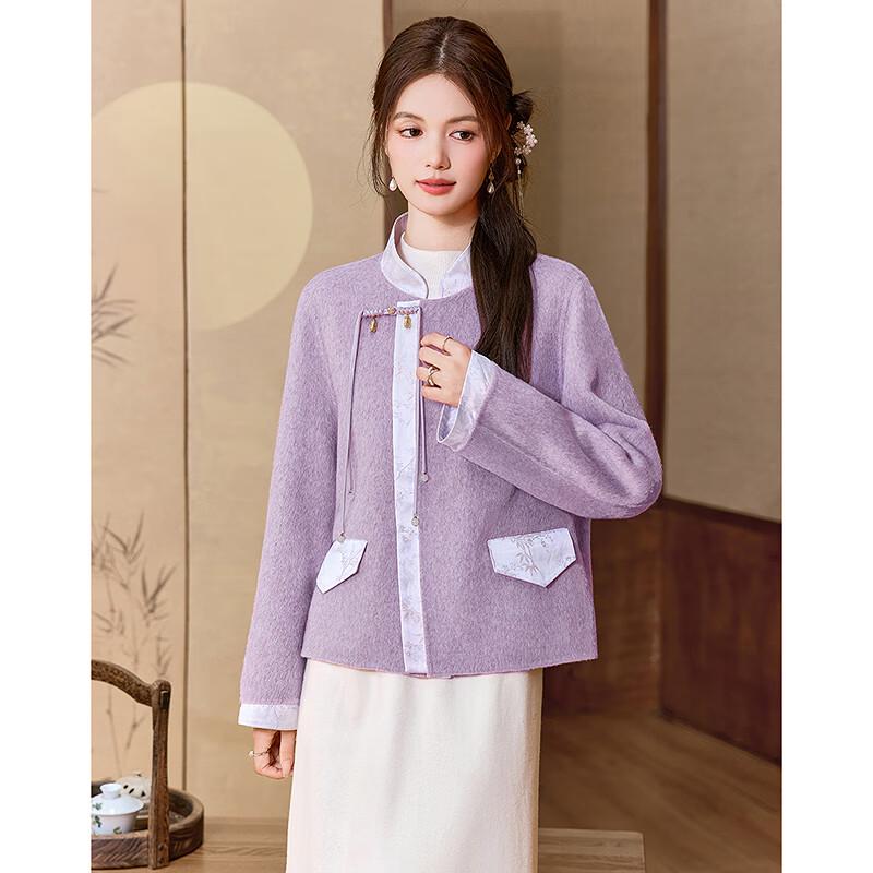Sisui Nianhua Women's Elegant Short Wool Coat