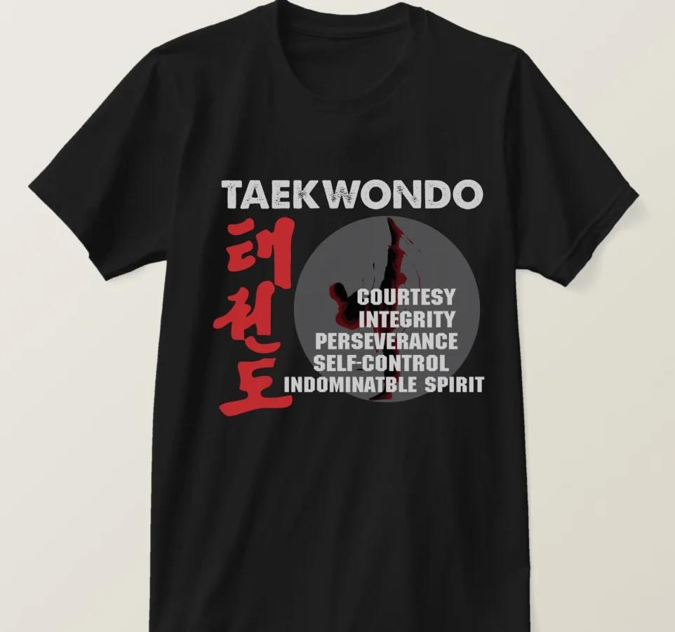 Fashion Design Taekwondo Tenets Tae Kwon Do TShirt Summer Cotton Short Sleeve ONeck Mens T Shirt New S3XL