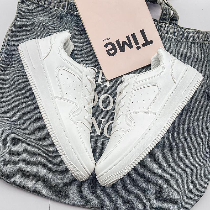 

Мужская обувь 2025 новая летняя дышащая персонализированная повседневная белая обувь мужская низкая толстая подошва высококлассная обувь на плоской подошве 44